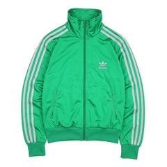 Adidas Tracksuit Firebird Grün Silber Damen Polyester – Vorderansicht