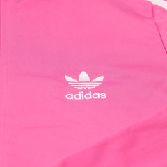 Adidas Tracksuit Firebird Pink Weiß Damen Polyester – Nahaufnahme-1