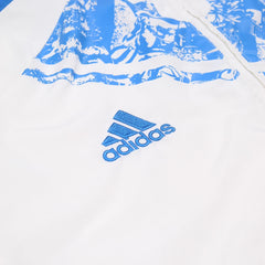 Adidas Tracksuit Fußballverein Weiß Blau Herren Polyester – Nahaufnahme-1
