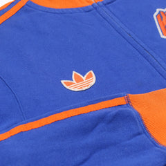 Adidas Zipper Sport Blau Orange Herren Baumwolle – Nahaufnahme-1