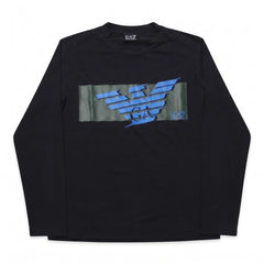 Armani T-Shirt Chief Keef Schwarz Blau Herren Baumwolle – Vorderansicht