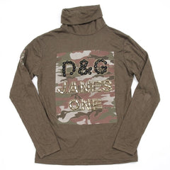 D&G Sweater Designer Khaki Damen Baumwolle – Vorderansicht