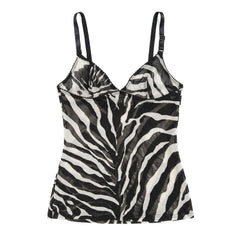 D&G Underwear Designer Schwarz Weiß Damen Nylon, Elastan – Vorderansicht