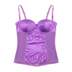 D&G Unterwäsche Designer Lila Damen Nylon Elastan Baumwolle – Vorderansicht