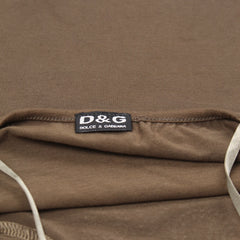 D&G Tanktop Designer Dunkelgrün Grün Damen Baumwolle – Nahaufnahme-3