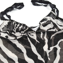 D&G Underwear Designer Schwarz Weiß Damen Nylon, Elastan – Nahaufnahme-2