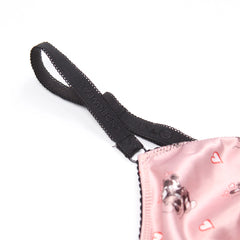 D&G Unterwäsche Designer Rose Schwarz Damen Nylon, Elastan – Nahaufnahme-2