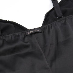 D&G Unterwäsche Designer Schwarz Damen Seide – Nahaufnahme-3