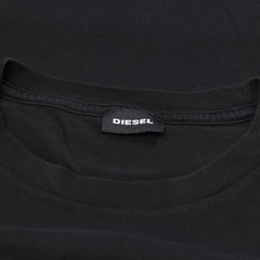 Diesel T-Shirt Chief Keef Schwarz Rot Herren Mischgewebe – Nahaufnahme-2