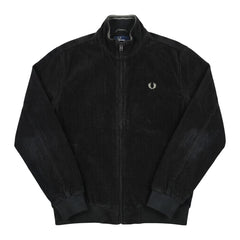 Fred Perry Jacke Casual Schwarz Herren Baumwolle Polyester – Vorderansicht