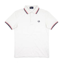 Fred Perry Polo Casual Weiß Herren Baumwolle – Vorderansicht