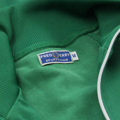 Fred Perry Trackjacket Casual Grün Weiß Herren Baumwolle, Polyester – Nahaufnahme-2