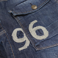 G-Star Jeans Straight Blau Marineblau Herren Baumwolle – Nahaufnahme-1