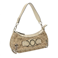 Guess Handtasche Y2K Beige Braun Damen Baumwolle Kunstleder – Vorderansicht
