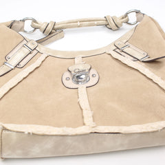 Guess Handtasche Y2K Beige Creme Damen Kunstleder – Nahaufnahme-1
