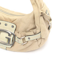 Guess Handtasche Y2K Beige Damen Baumwolle Kunstleder – Nahaufnahme-3