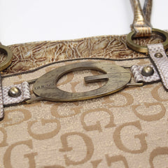 Guess Handtasche Y2K Beige Gold Damen Baumwolle – Nahaufnahme-2