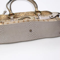 Guess Handtasche Y2K Beige Gold Damen Baumwolle – Nahaufnahme-3