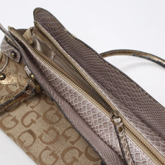 Guess Handtasche Y2K Beige Gold Damen Baumwolle – Nahaufnahme-4