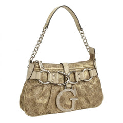 Guess Handtasche Y2K Beige Gold Damen Baumwolle, Kunstleder – Vorderansicht