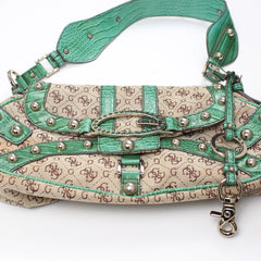 Guess Handtasche Y2K Beige Grün Damen – Nahaufnahme-1