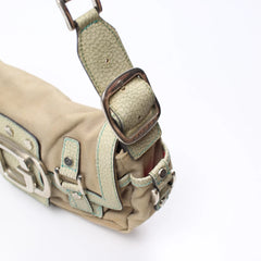 Guess Handtasche Y2K Beige Grün Damen Baumwolle – Nahaufnahme-3