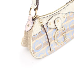 Guess Handtasche Y2K Beige Hellblau Damen Baumwolle Kunstleder – Nahaufnahme-2