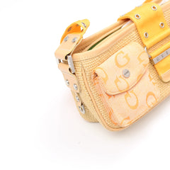 Guess Handtasche Y2K Beige Orange Damen Baumwolle, Jute – Nahaufnahme-2