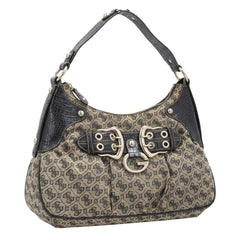 Guess Handtasche Y2K Beige Schwarz Damen Baumwolle PVC – Vorderansicht