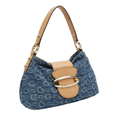 Guess Handtasche Y2K Blau Beige Damen Baumwolle – Vorderansicht