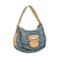 Guess Handtasche Y2K Blau Beige Damen Baumwolle Kunstleder – Vorderansicht