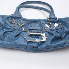 Guess Handtasche Y2K Blau Silber Damen Polyester – Nahaufnahme-1
