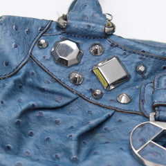 Guess Handtasche Y2K Blau Silber Damen Polyester – Nahaufnahme-3