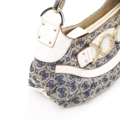 Guess Handtasche Y2K Blau Weiß Damen Baumwolle Kunstleder – Nahaufnahme-2