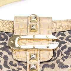 Guess Handtasche Y2K Braun Beige Damen Baumwolle PVC – Nahaufnahme-2