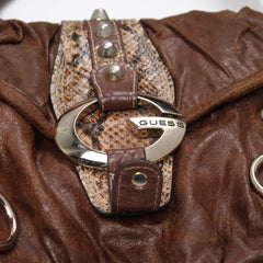 Guess Handtasche Y2K Braun Beige Damen Kunstleder – Nahaufnahme-2