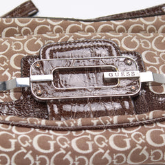 Guess Handtasche Y2K Braun Beige Damen Baumwolle – Nahaufnahme-2
