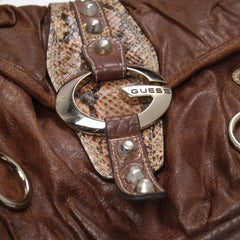 Guess Handtasche Y2K Braun Beige Damen Kunstleder – Nahaufnahme-3