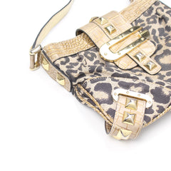 Guess Handtasche Y2K Braun Beige Damen Baumwolle PVC – Nahaufnahme-3