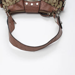 Guess Handtasche Y2K Braun Beige Damen Baumwolle – Nahaufnahme-3