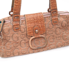Guess Handtasche Y2K Braun Damen Baumwolle – Nahaufnahme-1