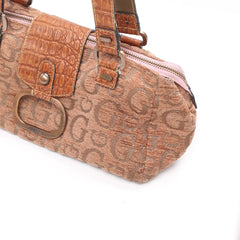 Guess Handtasche Y2K Braun Damen Baumwolle – Nahaufnahme-3