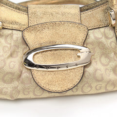 Guess Handtasche Y2K Gold Damen Baumwolle PVC – Nahaufnahme-2