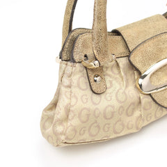 Guess Handtasche Y2K Gold Damen Baumwolle PVC – Nahaufnahme-3