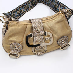 Guess Handtasche Y2K Gold Silber Damen Baumwolle – Nahaufnahme-1