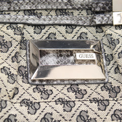 Guess Handtasche Y2K Grau Schwarz Damen Baumwolle PVC – Nahaufnahme-2