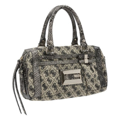 Guess Handtasche Y2K Grau Schwarz Damen Baumwolle PVC – Vorderansicht