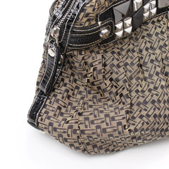Guess Handtasche Y2K Schwarz Beige Damen Baumwolle PVC – Nahaufnahme-1