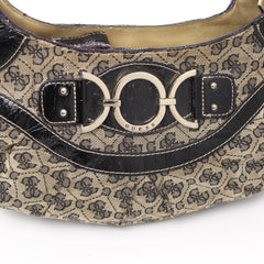 Guess Handtasche Y2K Schwarz Beige Damen Baumwolle Kunstleder – Nahaufnahme-1