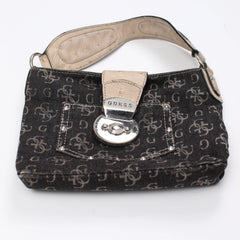 Guess Handtasche Y2K Schwarz Beige Damen Baumwolle – Nahaufnahme-1